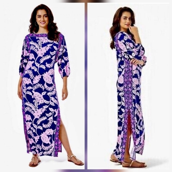 Lilly Pulitzer Dresses & Skirts - Lilly Pulitzer Silva Maxi in the "Galaxy Blue What The Shell"  size 2